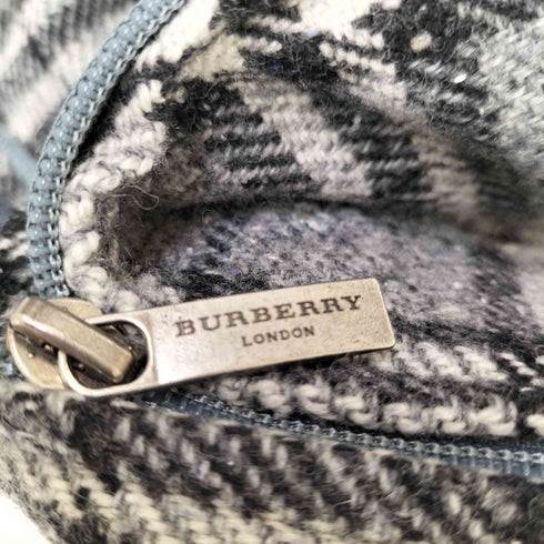 バーバリーロンドン BURBERRY LONDON チェック柄 ジップニット ドライバーズニット レディース